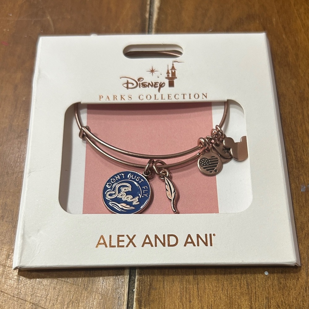 Alex and Ani Rose Gold Disney Bracelet Dumbo - new - don’t just fly- soar